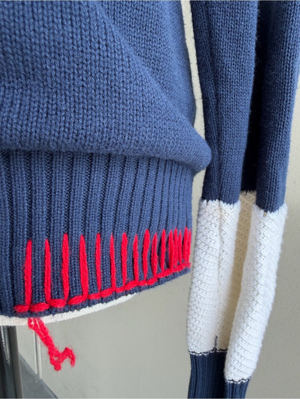 Sundry La Mer Striped Sweater Nautical Cotton Blend - Picture 4 of 7